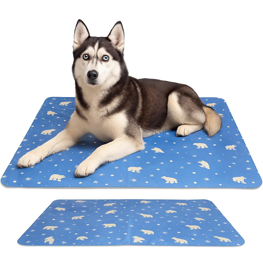 Sedol Self-Cooling Pet Mat – Non-Toxic Gel Pad with Durable 300D Oxford PVC Cover – Portable Dog & Cat Cooling Bed for Summer Heat Relief in Garden, Outdoor Use or Travel – L (45×90cm)