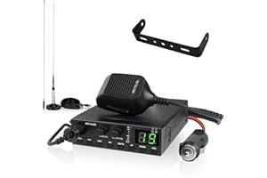 Retevis MB2 40-Channel AM/FM CB Radio Kit, Long Range Radio with Antenna for Trucker Stop, Public Address (PA) Function, Emergency Channel 9/19, VOX, Easy to Use, with Cigarette Lighter Fixed-Mount