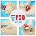 AnanBros Play Sand, Magic Space Sand Castle Building Kit, Squeezable Beach Sand 2 LB + Castle Molds and Sand Tray, Best Sand Toys for Kids