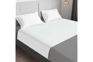 LOTUFLOR Bed Pads Washable Waterproof for Incontinence Adults, Reusable Wetting Pad Mattress Protector Underpads Tuckable Quick Dry, Fits Full Size Bed, 36" x 54", White