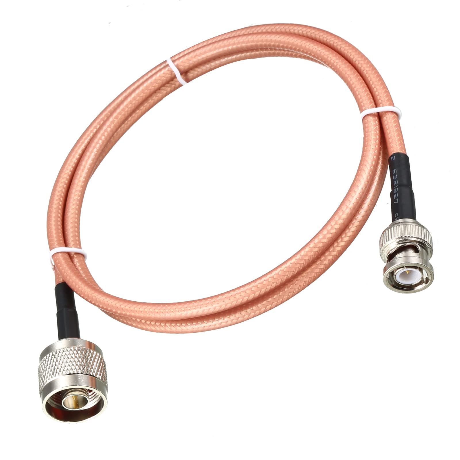 Rebower RG142 Coaxial Cables BNC Male to N Male, [for Video Signal Transmission] - 3Feet / 50 Ohm/Gold Tone / 1Pcs