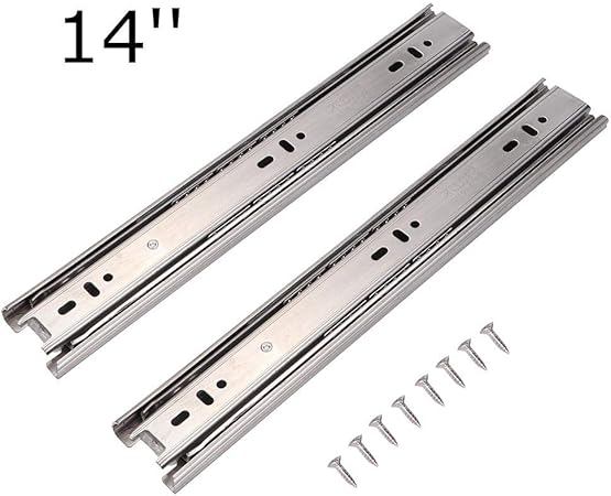 12 18 Stainless Steel Drawer Slide Rail 3 Sections Furniture