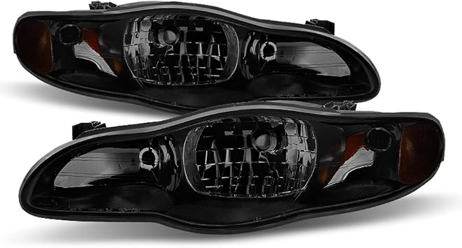 Amazon Com Acanii For Black Smoke 2000 2005 Chevy Monte Carlo Headlights Aftermarket 00 05 Replacement Driver Passenger Side Automotive