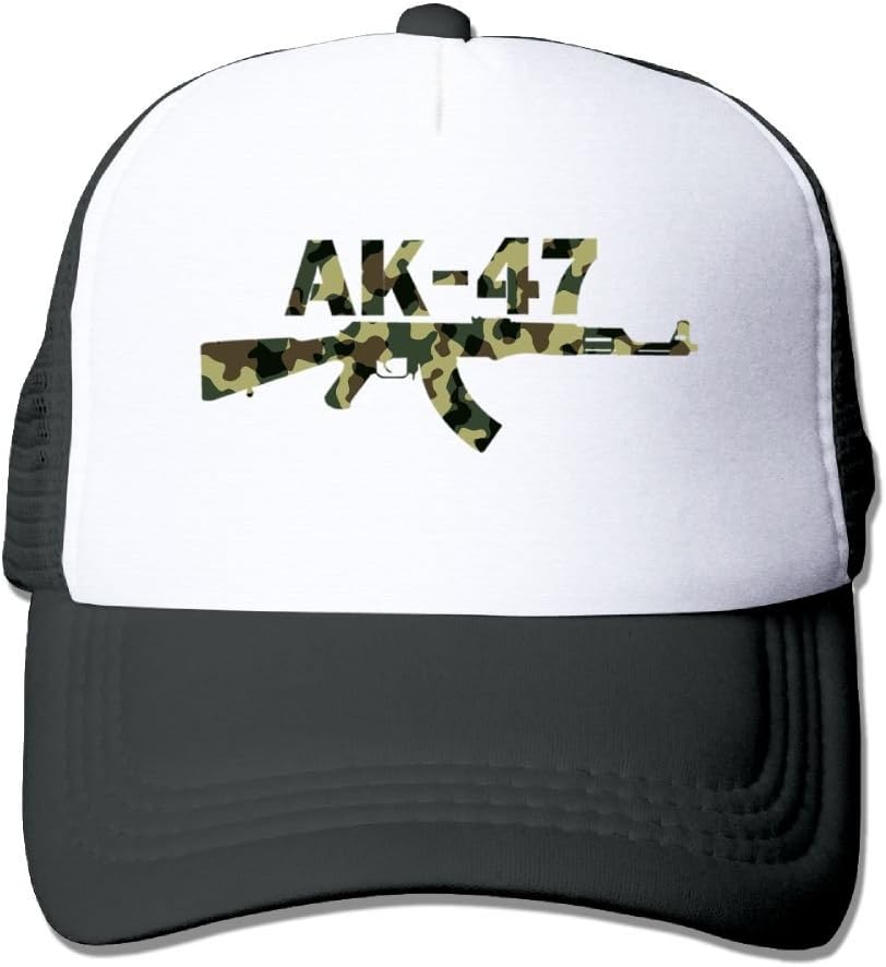 KW CAP AK-47 Camo Men Trucker Hats Adjustable Trucker Hats Outdoor Mesh Hat,Recommended For Ages 13+