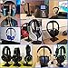 [2 Pack] Headphone Stand New Bee Headset Stand Earphone Stand with Aluminum Supporting Bar Flexible Headrest ABS Solid Base for All Headphones Size