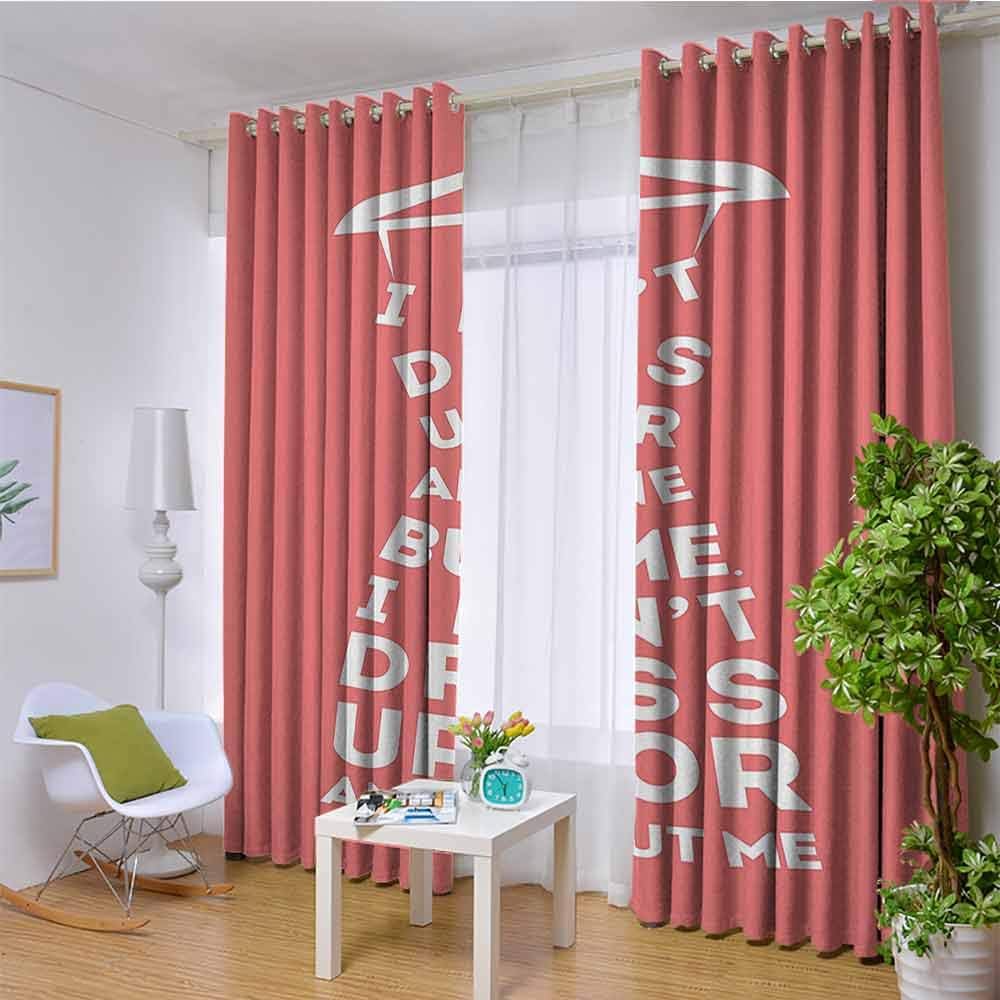 Quotes Decor Collection Blackout curtains - gasket insulation Fashion Woman Dress I dont Dress Up for Anyone But Me Boutique Clothing Image Blackout curtains for the living room W108 x L96 Inch Salmo