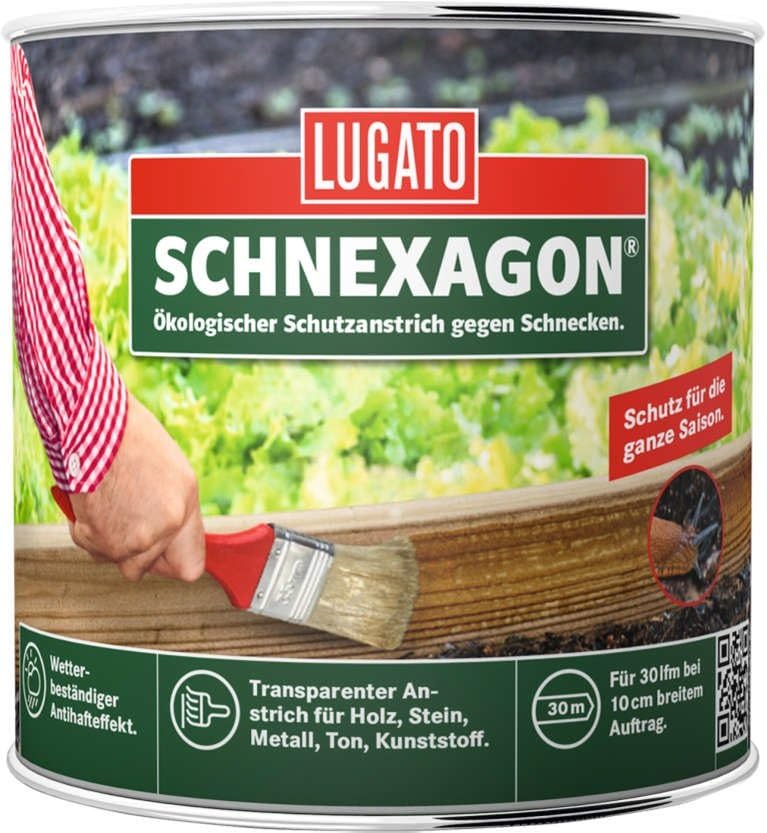 Lugato Schnexagon 375ml Ökologischer Schutzanstrich gegen Schnecken, Schneckenabwehr
