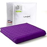 YnM Cotton King Size Weighted Blanket for Adults (88x104 Inches, 40 Pounds, Fuchsia Purple), Smallest Compartments, Heavy Blanket for Two Persons of 240~390lbs on Queen or King Bed