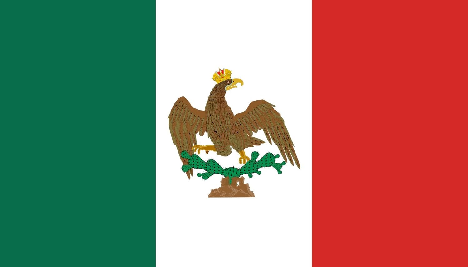 magFlags Bandera Large Mexico 1821-1823 | Bandera Paisaje | 1.35m² ...