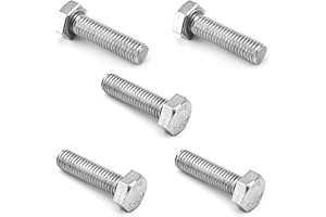 JUVIELICH 16PCS M6 Hex Bolts M6x40mm Hex Head Bolts Stainless Steel 304 M6-1.0 Hex Bolt Fully Threaded Hex Tap Bolts Metric Hexagon Head Screw Machine Bolts Right Hand External Hex Drive