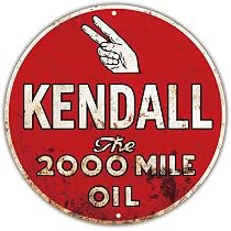 Amazon.com: Reproduction Vintage Gasoline/Motor Oil Signs, 12 ...
