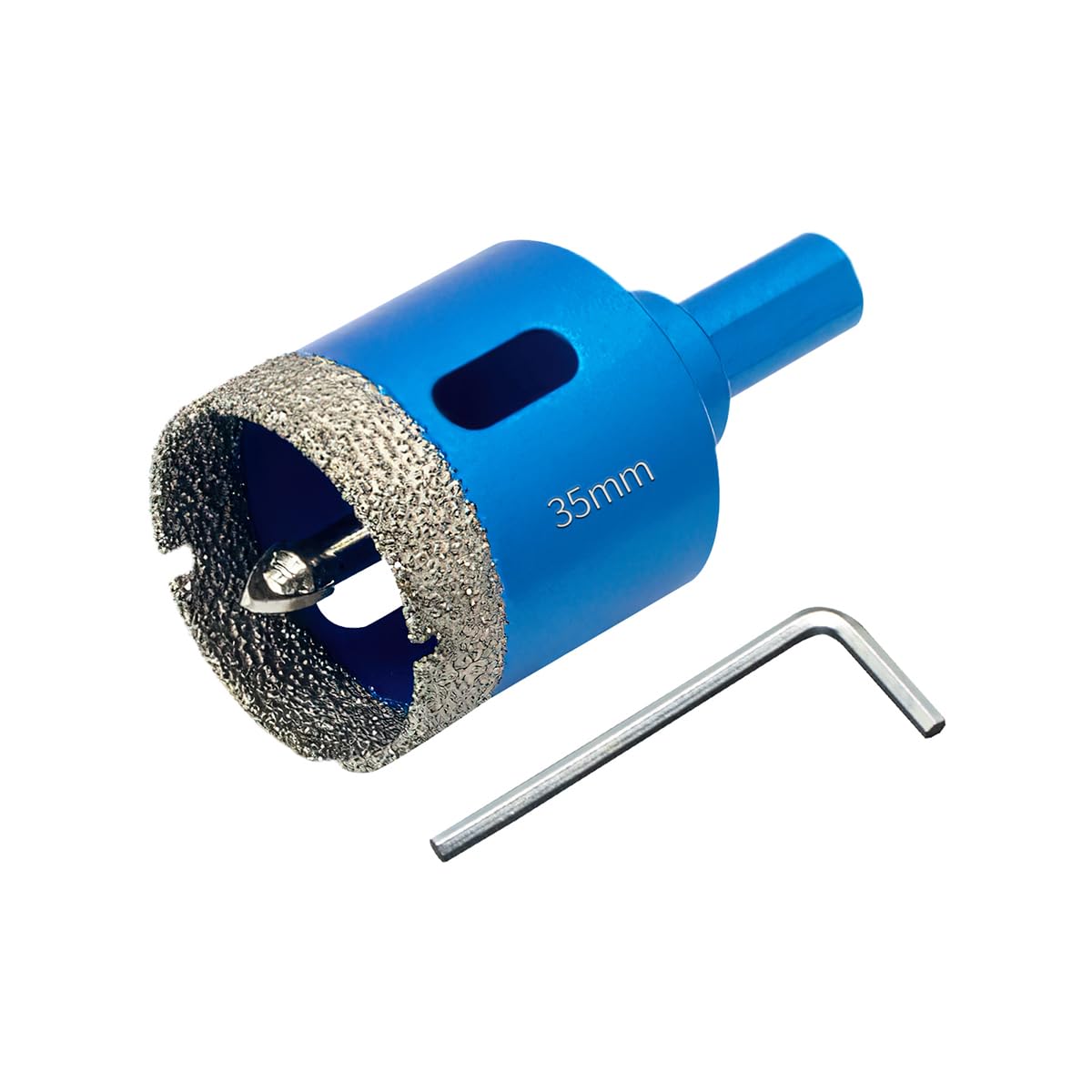 Teronbeta Diamond Hole Saw 35mm with Pilot Center Drill Bit, Vacuum Brazed Diamond Core Hole Cutter for Tile, Porcelain, Glass, Ceramic, Marble — image 1