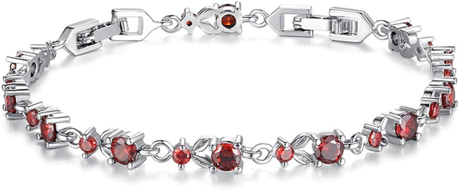 Rose Gold Color Chain Link Bracelet For Women Ladies Shining Cubic Zircon Crystal Jewelry