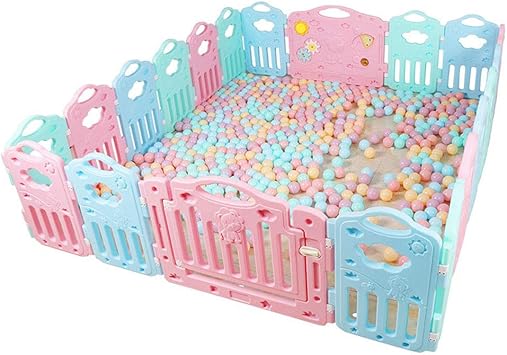 Baby Laufgitter Fur Indoor Outdoor Kinder Spielen Hof Kinder Baby Ball Pool Zaun Aktivitat Getriebe Kunststoff Barriere Spiel Laufstall 192x228cm Amazon De Kuche Haushalt