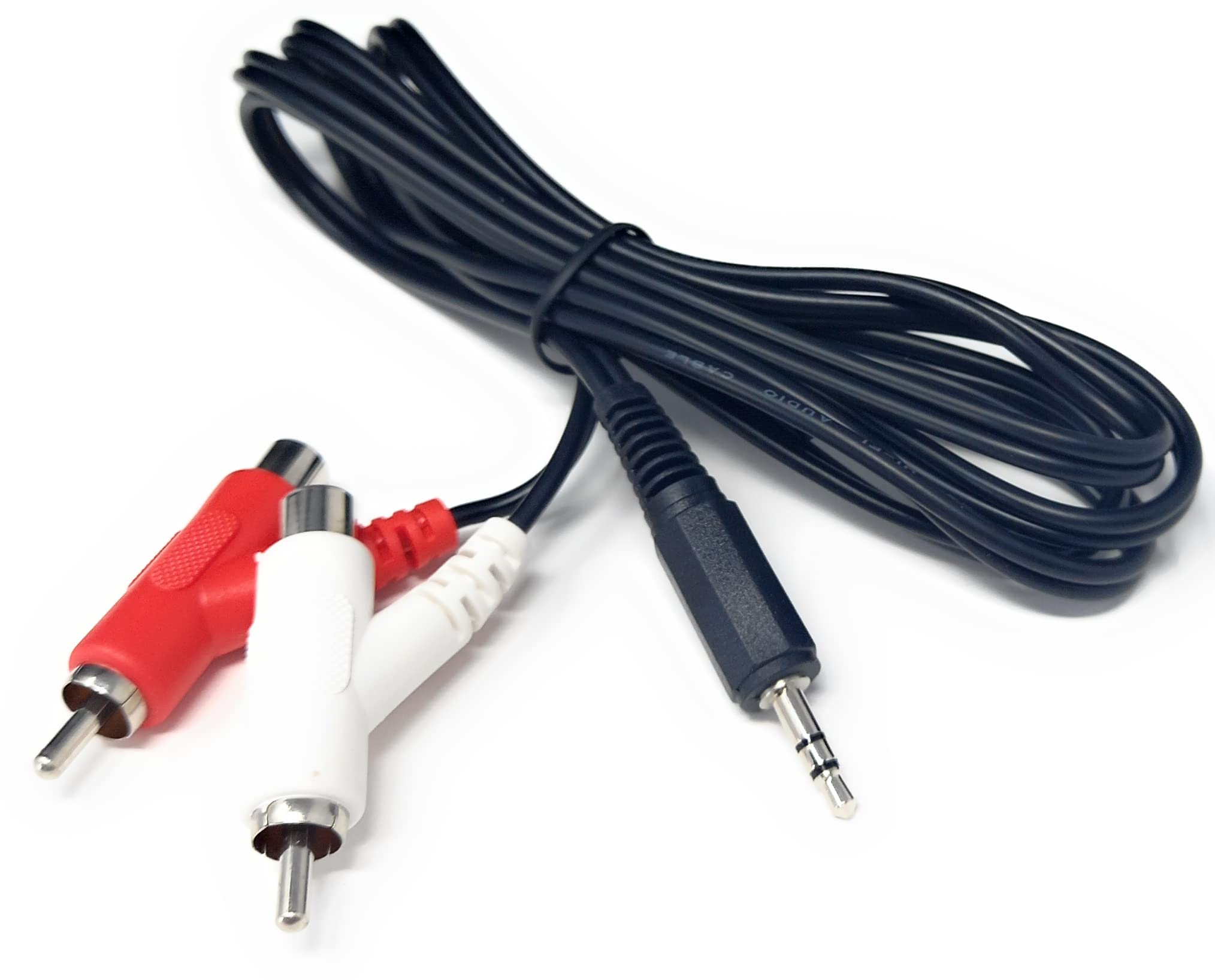DRUT 1.5m 3.5mm mini Stereo Jack Plug to 2x Stackable Male & Female RCA Phono Plugs Audio Lead Cable 5ft