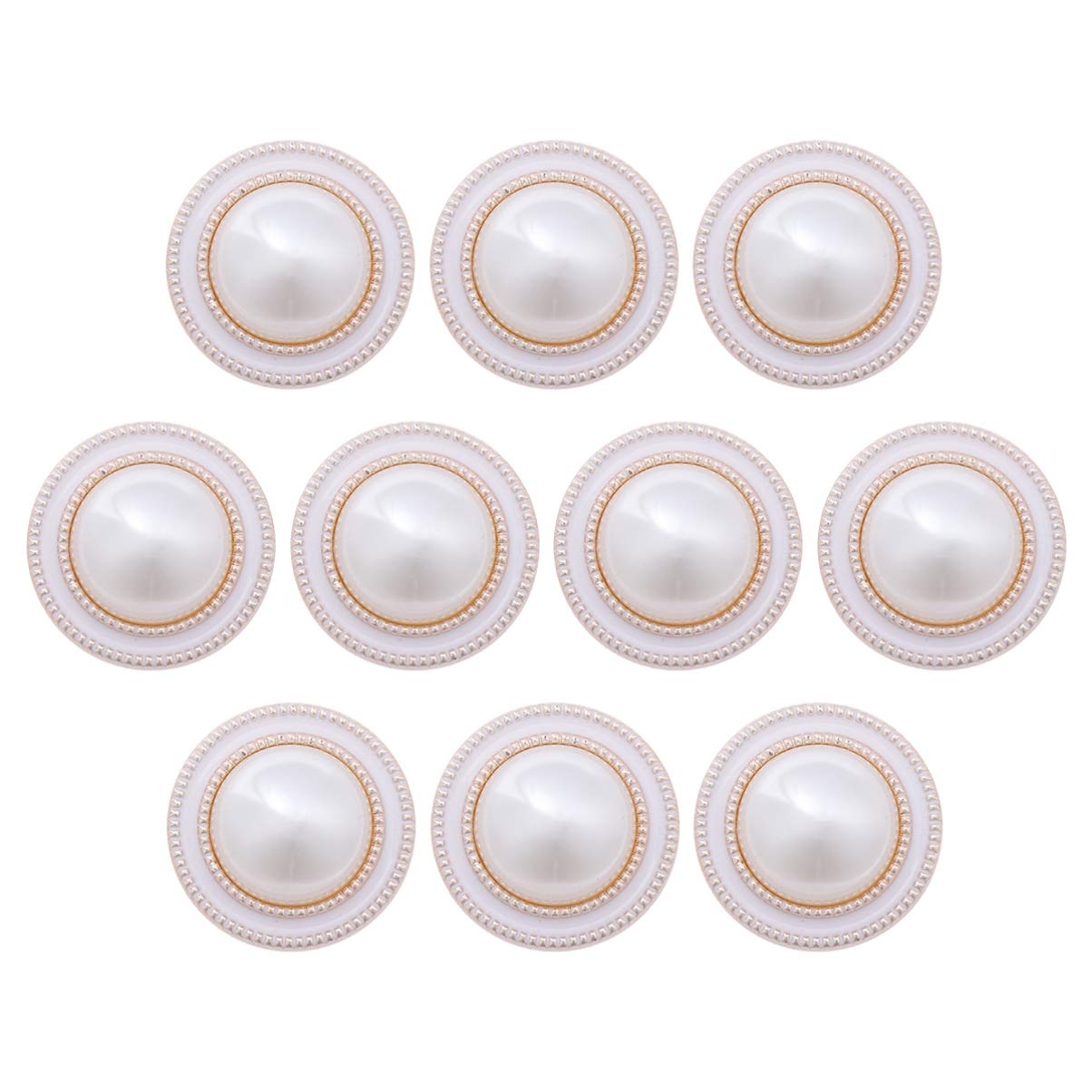 Pack of 10 Mother of Pearl Pins Sewing 25 mm White Pins Embellishments 1 Inch
