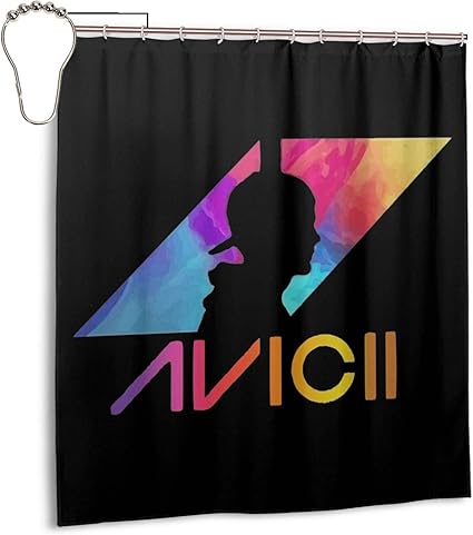 Amazon Co Jp アヴィーチー Avicii ロゴ シャワーカーテン 防カビ 防水 目隠し 速乾 厚手 高級 ユニットバス 浴室カーテン リング付き 取り付け簡単 間仕切り カーテン バス用品 お風呂 洗面所 ホーム キッチン