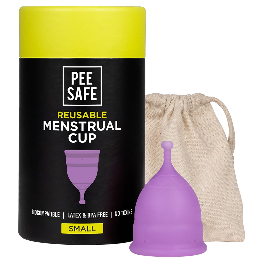 PEESAFE Menstrual Cups - Size Mini | Small - for 18 Years and Below - Leak Proof Period Cups- Safety of 100% Medical Grade Silicone - Storage Pouch Included - Menstrual Cup | Period Cup