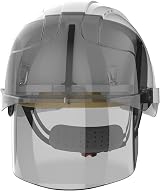 JSP EVO VISTAshield EN 397 Safety Helmet with Integrated Faceshield White Smoke view 2