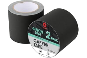 ANAAR Gaffers Tape - Heavy-Duty Fabric for Cable Management, Floor Marking & More | Matte Surface No Residue | Ideal for Photo Shoots & Conferences, Gaff Tape Gaffing Tape for Filming - (4 inch (Pack of 2)