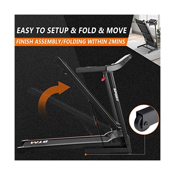 GTWIN-Electric-Treadmill-Hydraulic-Folding-Motorized-Running-Machine-USB-MP3-12-Pre-Programs-20HP-3-level-adjustable-incline-Low-Noise-Powerful-Motor-for-Home-Office GTWIN Electric Treadmill, Hydraulic Folding Motorized Running Machine, USB & MP3, 12 Pre-Programs, 2.0HP, 3-level…
