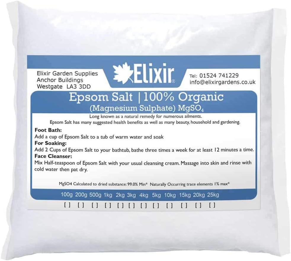 Elixir 200g Epsom Salt Bath 100% Organic