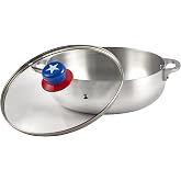 IMUSA 3.2 Qt Boricua Polished Aluminum Caldero with Glass Lid | Boriqua inspired design, Ideal for Rice and Stews, Great for Daily Hispanic Cooking