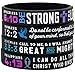 Ezekiel Gift Co. (12-pack) Power of Faith Bible Verse Bracelets - Philippians 4:13, Ephesians 6:10, Romans 12:2, & Jeremiah 33:3 - Bulk Wholesale Pack of Religious Silicone Wristbands for Women Her