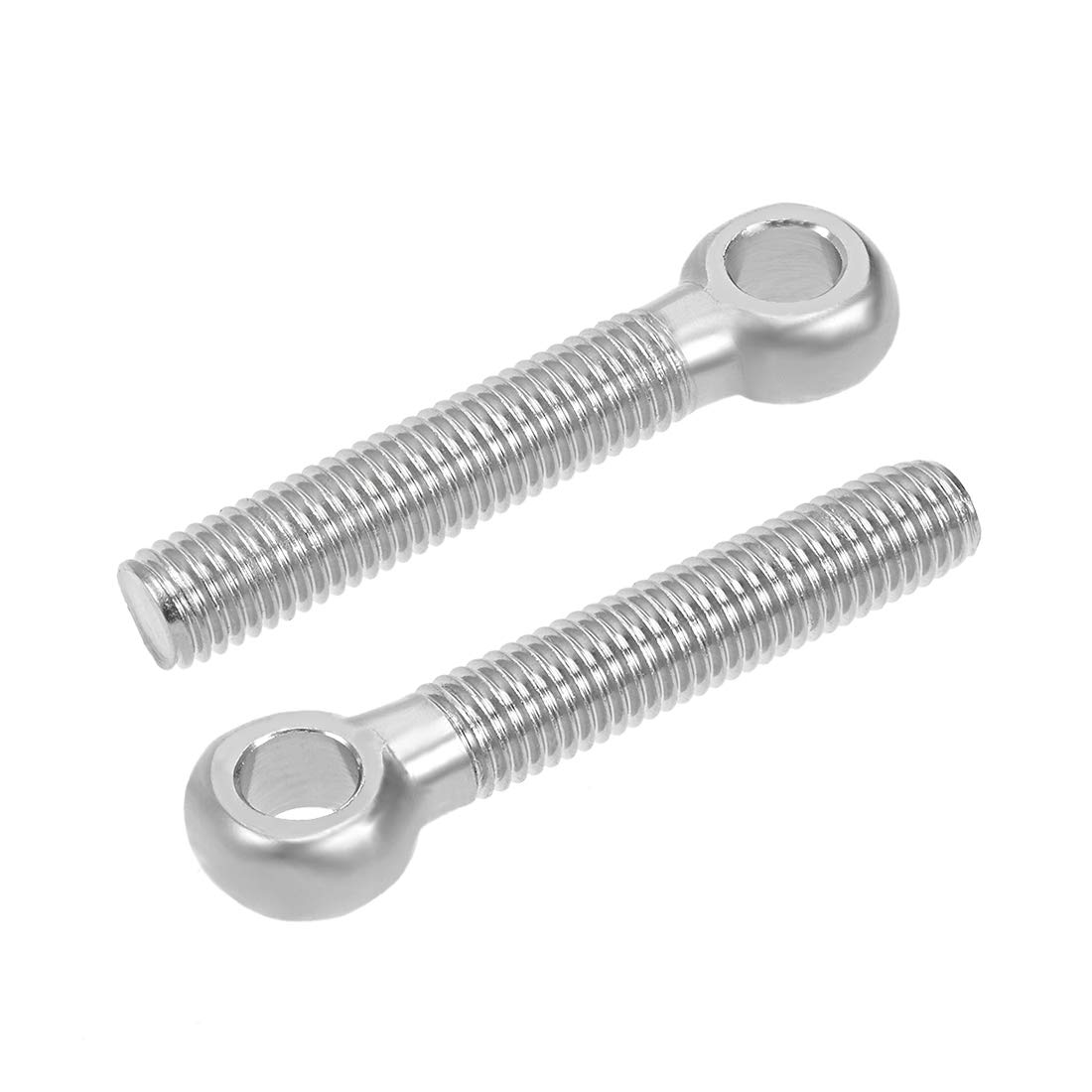 sourcing map M12 x 60mm 304 Stainless Steel Machine Shoulder Lift Eye Bolt Rigging 10pcs