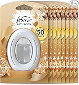 Febreze Bathroom Air Freshener Vanilla 8 Pack Long-Lasting Freshness
