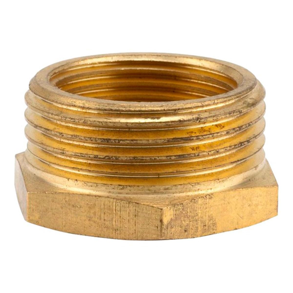 GARDENA Brass Reducer: Brass connecting Piece to The Pipe Connection with a quick coupling, 33.3 mm (G 1 ') - AG / 26.5 mm (3/4 ") - IG (7271-20)