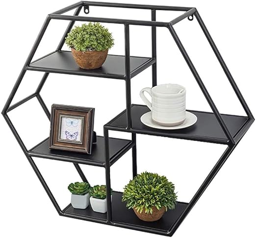 Dwlxsh Floating Shelf Circle Frame Metal Round Wall Shelf Rustic Metal Floating Shelves Decorative Wall Shelf Amazon Ca Home Kitchen