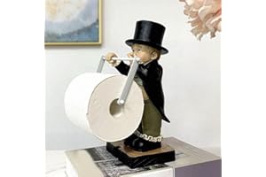 Funny Bathroom Butler Shelf Decor,Funny Toilet Paper Holder Stand,Butler Holding Nose Sculpture Figurine BathroomDecor,Bathro