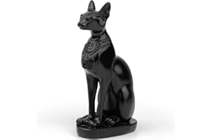 Transgood Egypt Cat Goddess Bastet Collectible Figurine 4.2" H Egypt Souvenirs Mini Resin Figurine for Home Desktop Decoratio
