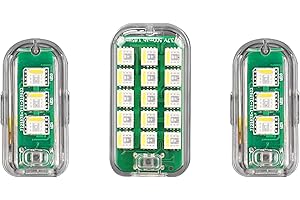 SYMIK Drone Strobe Lights (3 Pack), Meets FAA Anti-Collision Req for Night Flying, 3 Color in 1 Light, for DJI Mini 3/4/5 Pro, Mini 4K, Mavic 4/3/Pro/Classic, Air 3S/3/2s, Avata 2