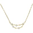 PAVOI 14K Gold Plated Astrology Constellation Horoscope Zodiac Necklace 16-18"