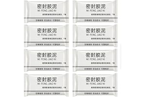 FXBAOJUNDA Pack of 8 Waterproof White Sealing Putty - Sealing Clay Sealant Mastic Duct Seal Repalr Professlonal Strength Fast-Setting for Pipes, Wall Holes, Air Conditioning Hole, Drain Connectlon