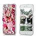 iPhone 6 Case, iPhone 6S Case, Mavis's Diary 3D Handmade Crystal Butterfly Flowers Rhinestone Diamond with Clear Hard Case Cover for iPhone 6 6S 4.7