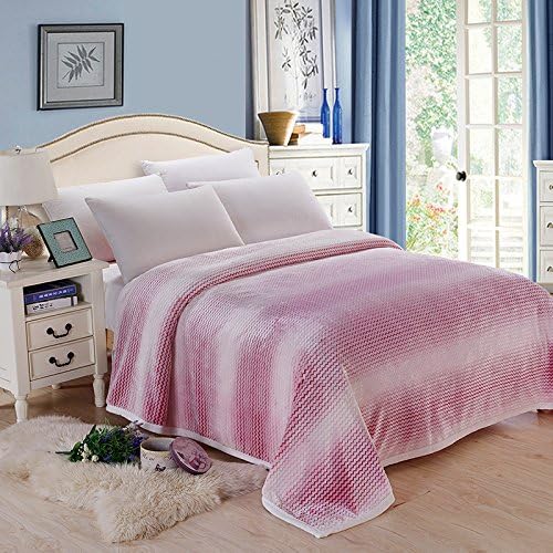 HHYWS Stylish Soft Warm bed throw sofa Throw Blanket Thick double flannel, queen sleeper sofa and - Red,180200cm 1.25kg