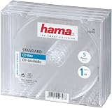 Hama Jewel CD Disc Cases Pack of 5 Transparent Protective Storage