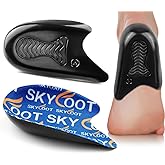 Skyfoot Heel Cups for Achilles Tendonitis, Bone Spurs, Orthotic Inserts for Tendon Support, Cushions for Pain Relief - Women and Men (Large)
