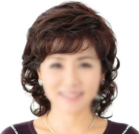 Amazon Co Jp ショートカーリーボブウィッグ 女子ショートウェービーヘア実ヘアエクステンションのために母のギフト中東や旧ウィッグ Color Natural Black Size Mechanism ホーム キッチン