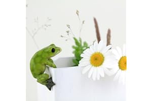 Top Collection Miniature Fairy Garden and Terrarium Frog Flower Pot and Vase Hugger, Mini