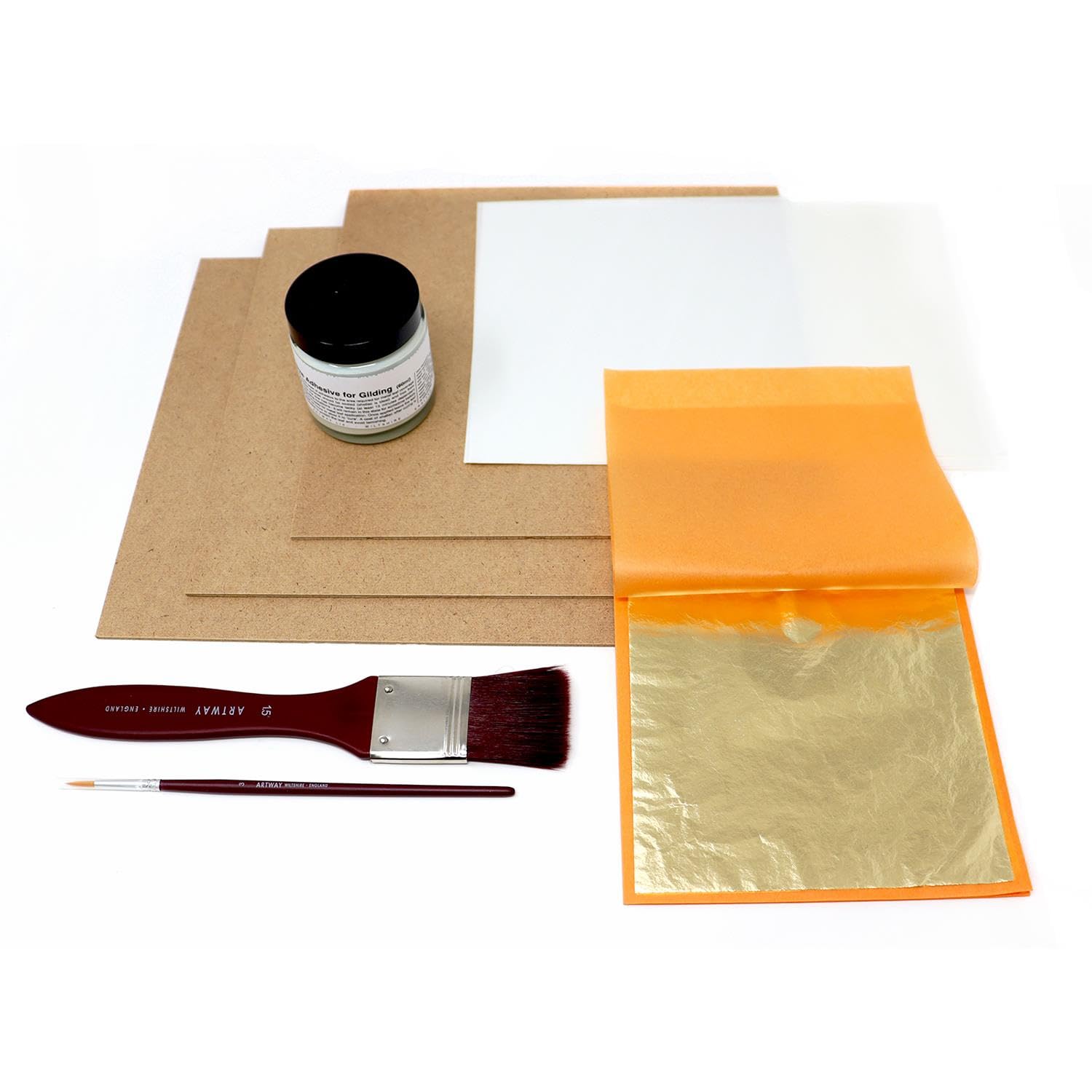 Artway Gold Leaf Kit - Ideal for Gilding & Gold leaf applications