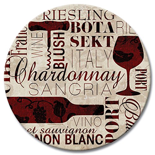 CounterArt Divine Wine Glass Lazy Susan Serving Plate, 13"