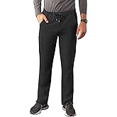 Adar Addition Scrubs for Men - Slim Leg Cargo Drawstring Scrub Pants