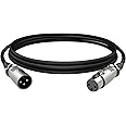 HyperX XLR Cable – Male-to-Female, 3 Pin, 10-Foot – Black