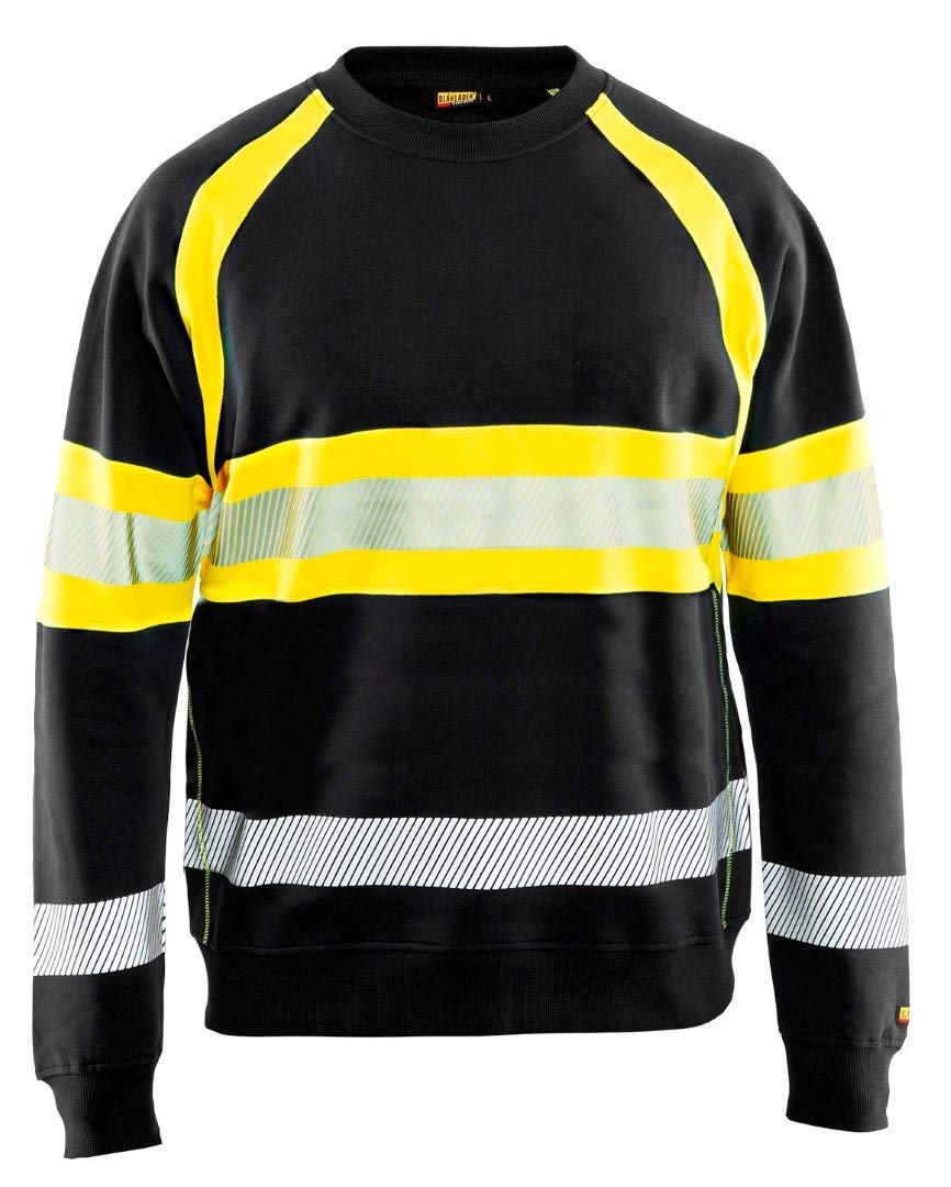Blakläder 335911589933M Size Medium High Visibility Sweatshirt - Black/Yellow