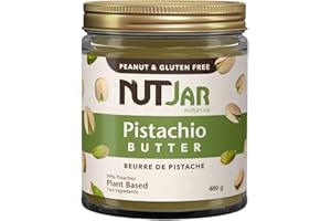NutJar Premium Pistachio Butter 480 g, No Added Sugars, Colours or Preservatives, Vegan, Gluten Free, Keto Friendly, Made in 
