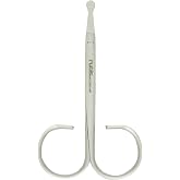 Rubis Duck Stainless Steel Scissors for Precise Nose and Ear Hair, 1F003, Made in Switzerland, Silver